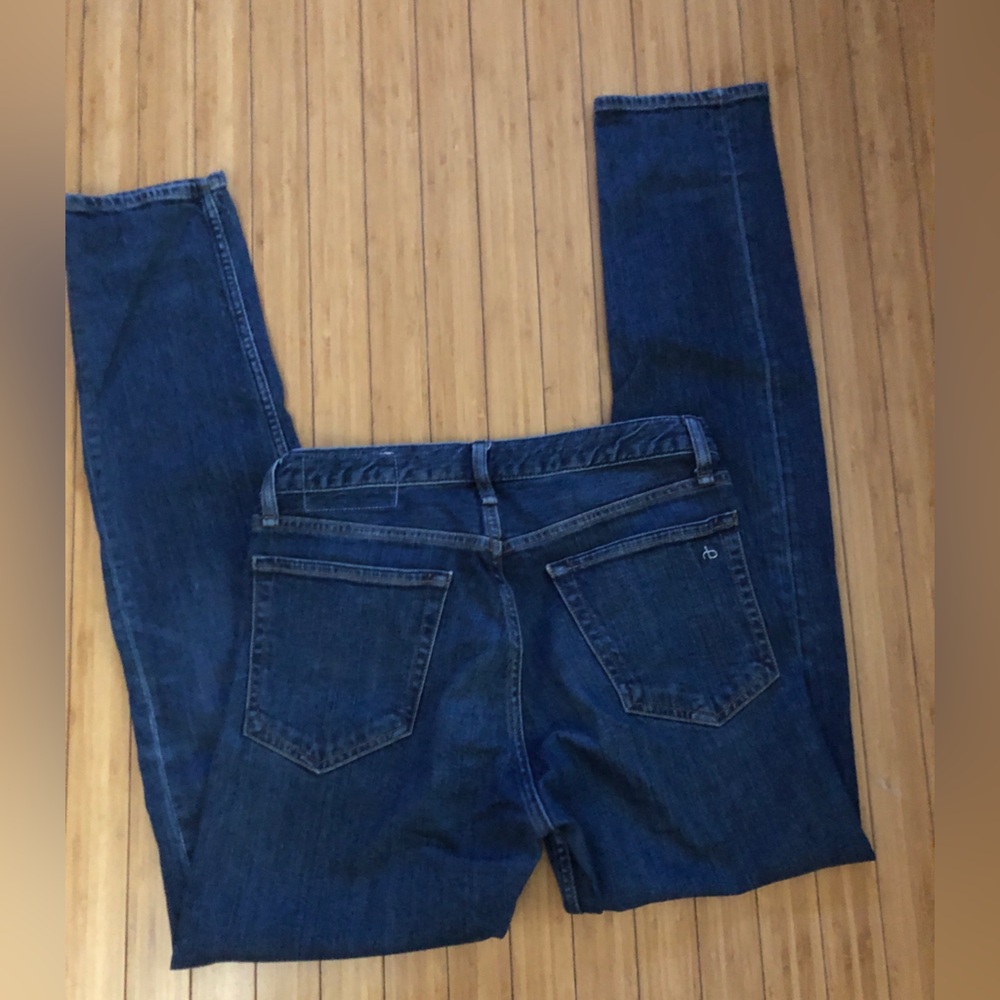 rag & bone Women's Skinny Jeans in Dark Blue Denim